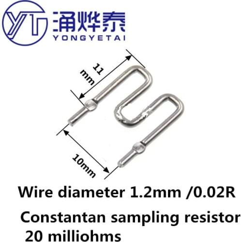 YYT Constantan wire sampling resistor 20mR 20 milliohms 0.02R diameter 1.2mm constant copper wire resistance sampling