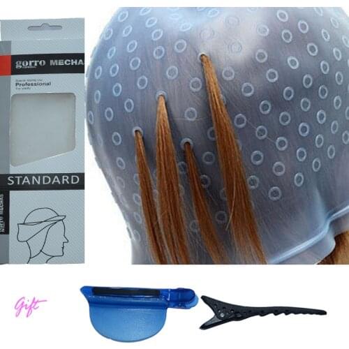 1pcs Reusable Silicone Dye Hat Cap Hair dyeing gorro mechas Easy Speed Separator Sectioning for Hair Extension Free Shipping