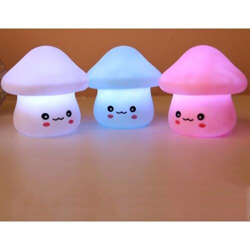 LED colorful mushroom night light luminous toy room lighting decoration night feeding room home decoration atmosphere light
