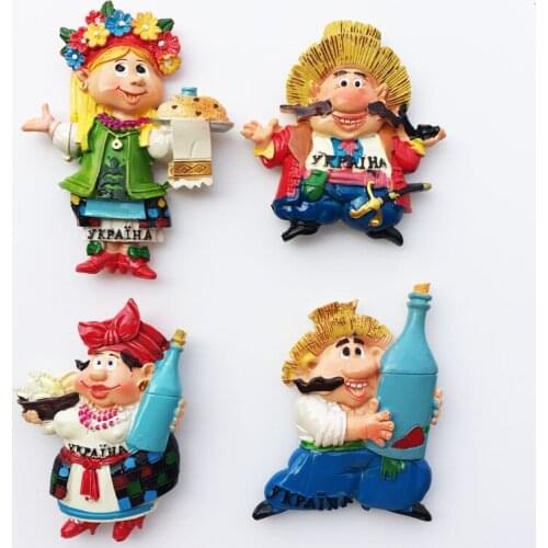 Ukraine Creative Tourism Commemorative Decorative Crafts Welcome Etiquette Folk Custom Magnetic Fridge Magnet Souvenirs