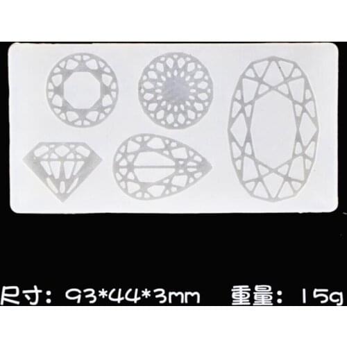 1pcs UV Resin Jewelry Liquid Silicone Mold diamond Resin Charms Pendant Molds For DIY Intersperse Nail Art Mold