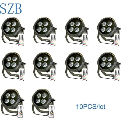 10pcs/lot 4x18W Waterproof High Brightness Batttery LED 6in1 Par Light Wireless DMX for Nightclub Wedding Party Light/SZB-G3034A