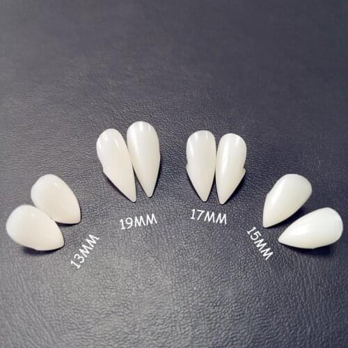 4 Size Vampire Teeth Fangs Dentures Props Halloween Costume Props False Teeth Solid Glue Denture Adhesive Party DIY Decorations
