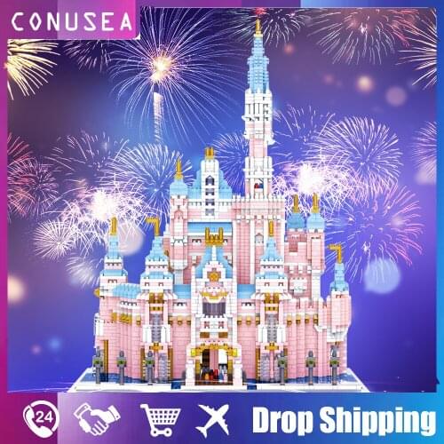 4888PCS DIY Modular House 3D Model Mini Building Blocks Bricks Princess Castle House Puzzle Educational Toy for kids Girls Child
