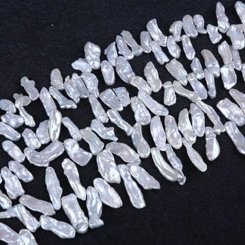 6*25mm Jewellery Real Natural Biwa Fresh Water Pearl