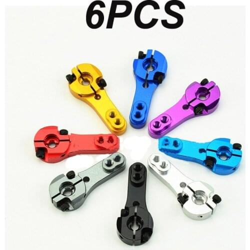 6PCS 001-995 MG996R Futaba Metal Servo Arm 23T/24T/25T Standard Rudder Steel Gear Steering Arms for RC UAV Drone Aircraft