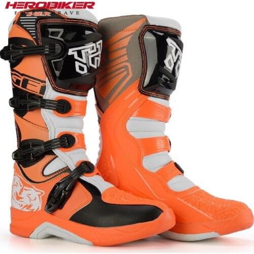 Man Motocross Riding Boots Profession Motorcycle Boots Non-slip Motocross Off-Road Boots Wearable Racing Boot Motorcycle Shoes