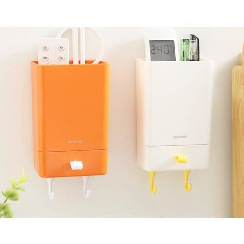 Household Wall Shelf Drawer Room Organizer Home Office Storage Pen Holders Container Mobile Holder Glasses Storage Box