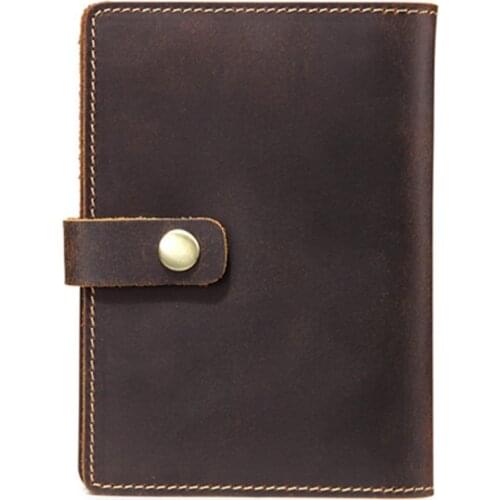 Men Top Cow Leather Case Vintage Leather Handmade Travel Passport Cover for Travel Wallet Card Business Card