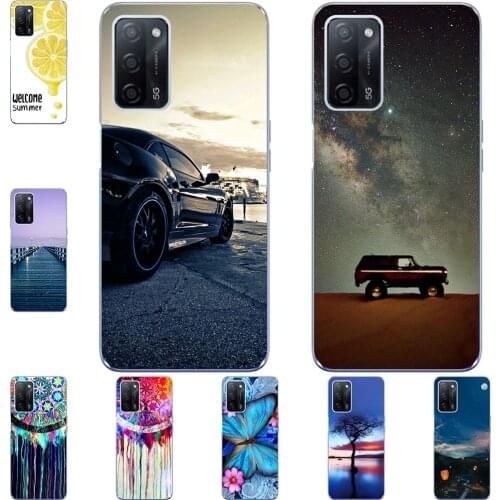 I am alone Phone Case For OPPO A54 4G A55 5G A74 4G 5G 2021 Bags Fashion Luxury Color Cartoon Printed Paint Mobile