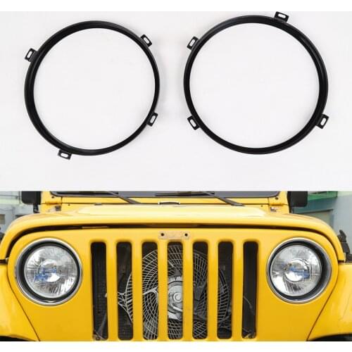For Jeep Wrangler TJ 1997-2006 2Pcs/set Car Front Light Lamp Install Brackets Cover Car Trim Accessories