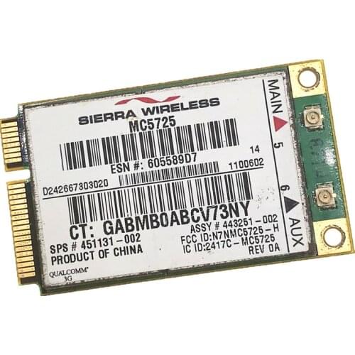 For HP 451131-001 / 451131-002 Sierra MC5725 Broadband HSDPA WWAN PCI-E Card
