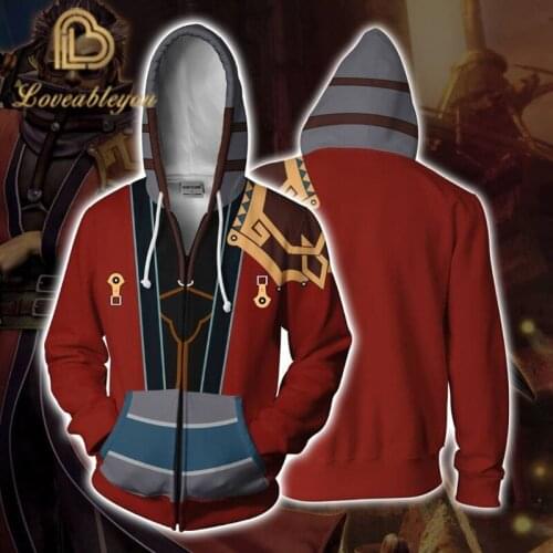 Final Fantasy Cosplay Costumes Zipper Hooded 3D Printed Jacket Unisex Fashion Hoodie Sportswear Casual Sweatshirt Top