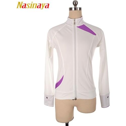 Customized Figure Skating Jacket Zippered Tops for Girl Women Training Competition Patinaje Ice Skating Warm Fleece Gymnastics 5