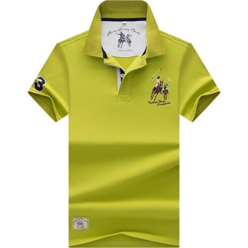 2021 new Mens Polo shirts Business men brands Polo Shirts 3D embroidery Turn-down collar mens polo shirt 9099