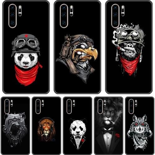 Black Dog Cool Panda Soft Back Cover For Huawei P30 Lite Pro P Smart Z Phone Case Silicone For Huawei P20 Lite P Smart Plus 2019