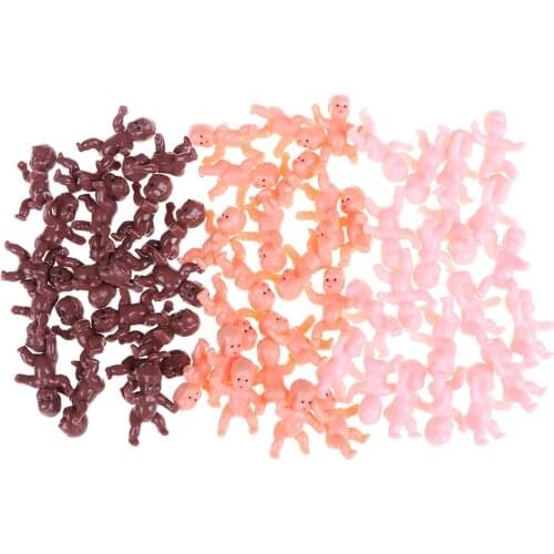New 10/20/60Pcs 1inch/1.2inch Mini Plastic Baby Kids Mini Plastic Baby Kids Doll Accessories