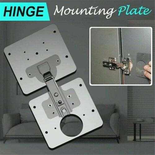 Hinge Repair Plate Stainless Steel Furniture Cupboard Mount Tool Cabinet Tool