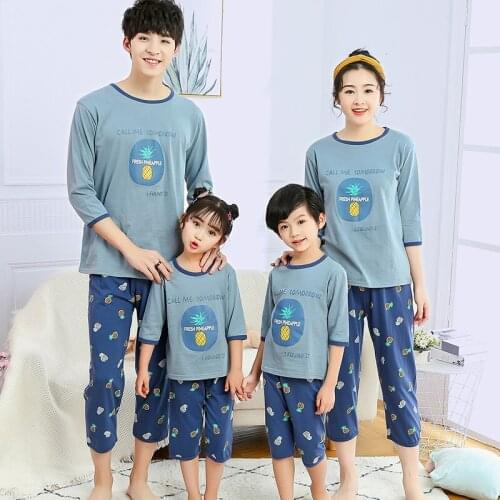 Boy Girl Pajamas Sets for Girls Kids Boys Pyjamas Suit Family Matching Outfits Cotton Pyjama Baby Pajama Children Family Pajamas
