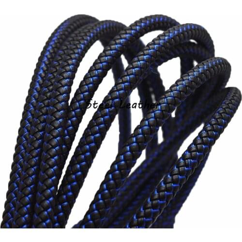 5m/lot Approx 8mm Braided Leather Cord Rope Fit Necklaces Bracelets Findings Leather Thread DIY Jewelry Making Leather Strands