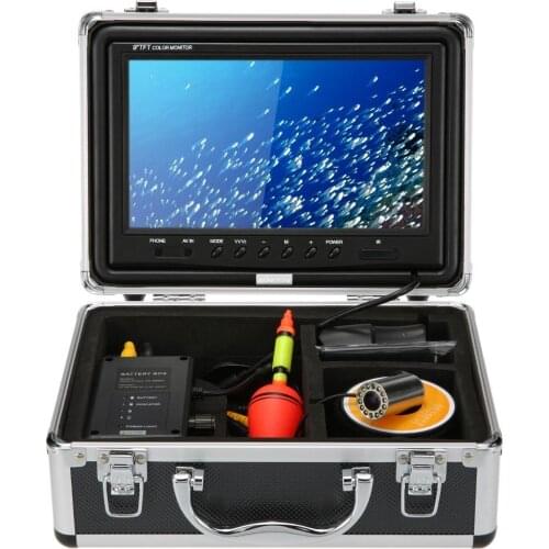 9" LCD Screen 15m Underwater Video Camera System Fishing Cam Ice/Boat Fish Finder with Sunshield