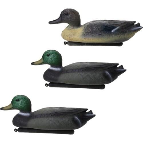 3pcs High Simulation Duck Decoy 3D lifelike Drake Hunting Baits Garden Decors