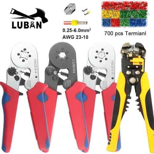 HSC8 6-6B HSC8 6-6A SELF-ADJUSTABLE CRIMPING PLIER 0.25-6mm terminals crimping tools multi TOP BRAND HSC8 6-6 23-10AWG