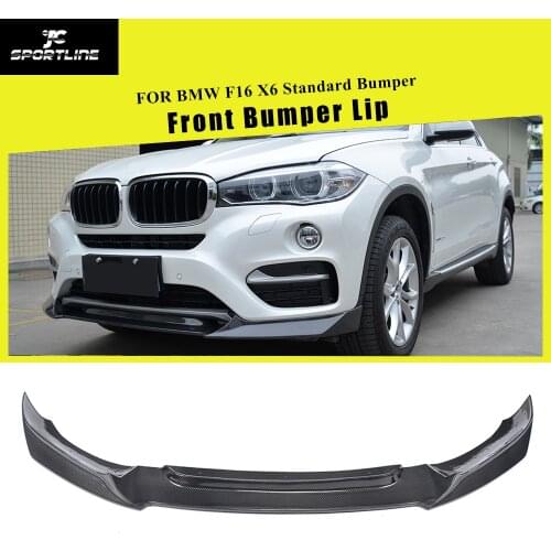 Front Bumper Lip Splitters Spoiler for BMW F16 X6 xDrive Sport Utility Standard Bumper 2014 - 2018 Carbon Fiber / FRP Spoiler