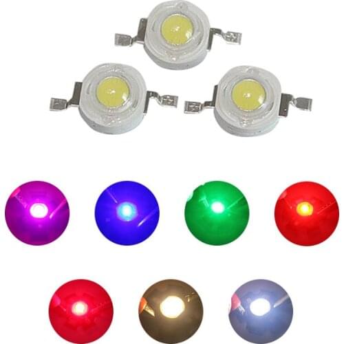 100Pcs High Power LED Chip Spotlight LED Lamp Light Beads Diode 1W 3W 5W Warm White Red Green Blue Full Spectrum White