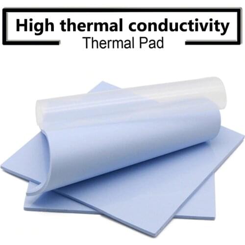 High thermal conductivity Thermal Pad 100*100*1.0mm 1.0/2.0/3.0/4.0/5.0W conductivity For LED GPU CPU Heatsink Cooling