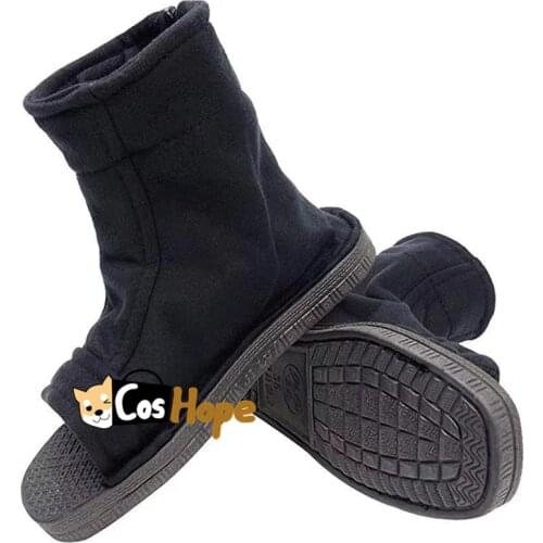 Naruto Ninja Shoes Naruto Cosplay Unisex Black Shippuden Shoes for Cosplay Akatsuki Uzumaki Sakura Sasuke Black Shoes for Men