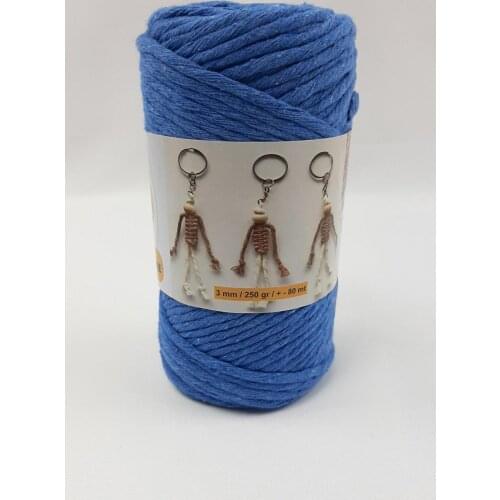 Twisted Cotton Macrame Scanning Floss 250 Gram 100 % Cotton 3mm Cord Colorful Braided Solid Core Cord For DIY