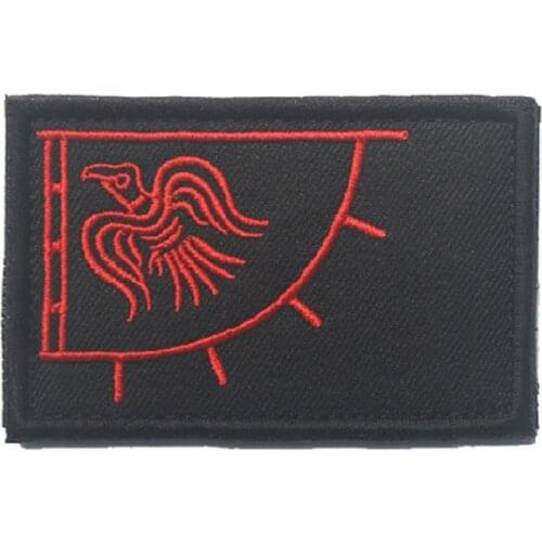 Embroidery The Sun Bird Totem Patch Embroidery Patches Bird Chart Auspicious Bird Cloth Label Kampuchea Flag Cloth Patch
