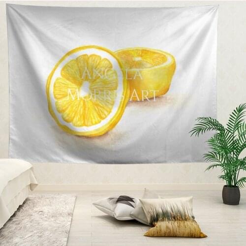 Custom High Quality Lemon Hanging Tapestry Home Party Decoration Tapestries Photo Background Cloth Table Cloth Wall Tapes