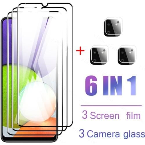 Tempered Glass Camera Lens on Galaxy A22 Screen Protector For Samsung Galaxy A12 A22 A32 A42 A52 A72 A51 A71 4G S20 S21 FE Film