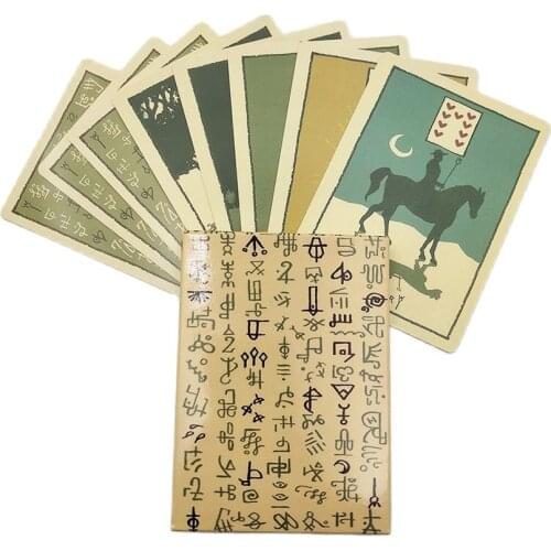 Green Glyphs Lenormand Tarot Deck Friends Party Board Game Divination Fate Gameplay 40 Card Family Entertainment Table Game