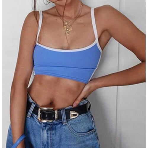 Women Summer Crop Top Sexy Ladies Sleeveless Strapless Bustier Bralette Corset Party Club Tank Ladies Blue Camis Outwear W3