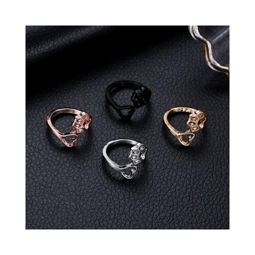 New fashion Simple and creative hollow love dog paw open ring ring For Women girl Accessories jewelry wholesale