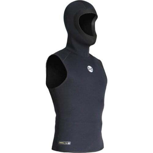 U7EF Hooded Scuba Diving Vest 3mm Neoprene Men Wet Suit Snorkeling Vest with