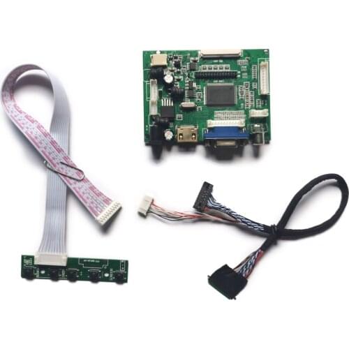 1366*768 screen WLED 60Hz 40-Pin VGA+AV LCD controller drive board DIY kit fit LP140WH2-TLA1/TLE2/TLL1/TLN1/TLS1/TLT1 LVDS