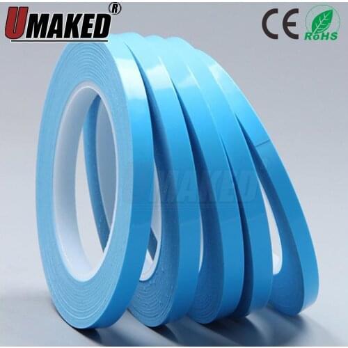 50m/Roll 8mm 10mm 12mm 15mm20mm Width Transfer Tape Double Side Thermal Conductive Adhesive Tape for Chip PCB LED Strip Heatsink
