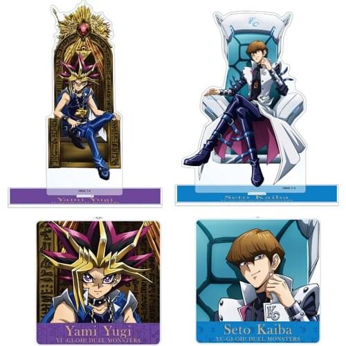Anime Yu-Gi-Oh ATEM Duel Monsters Mutou Yuugi Kaiba Seto Acrylic Stand Figure Model Plate Display Tabletop Toy Collection