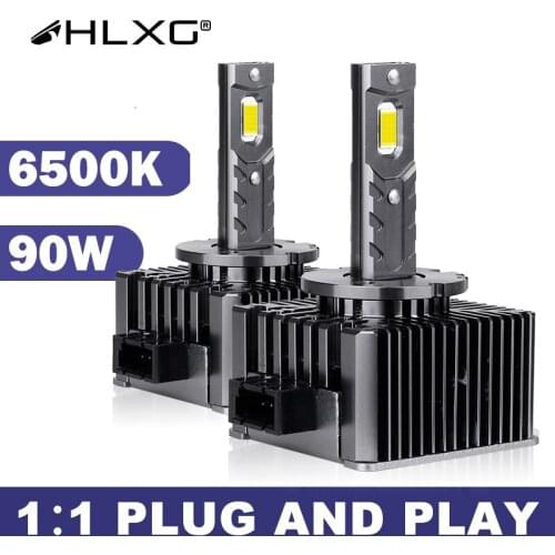 HLXG Car LED Headlight D1S D3S D3R D4S D4R D1R D2S D2R D5S D8S LED 6000K White 90W LED Lamp Conversion Kit to Replace Auto Bulb