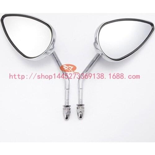 Motorbike side mirror black motorcycle mirrors electroplating scooter mirror universal moto parts for yamaha kawasaki 8mm 10mm