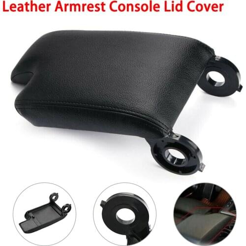 Black Leather Armrest Center Console Lid Cover Bmw E46 3 Series 1999~2004 Made Fiber Leather Durable Comfortable Armrest Cover
