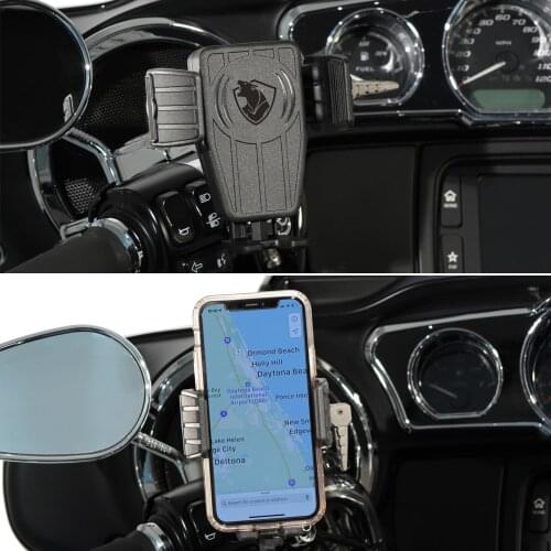 For Harley Davidson Road King (EFI) - FLHR Custom (EFI) - FLHRS Motorcycle GPS Phone Holder Wireless Charging Navigation Bracket