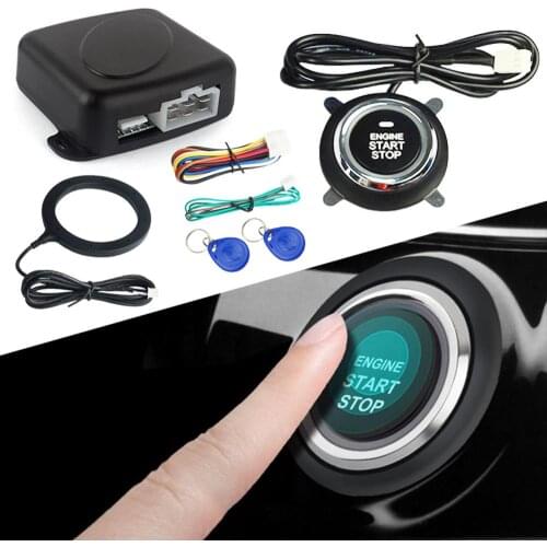 12V Car Start Stop Button Smart Alarm System Push Engine Start Stop Button Keyless Entry Car Start Stop Button System Dropship
