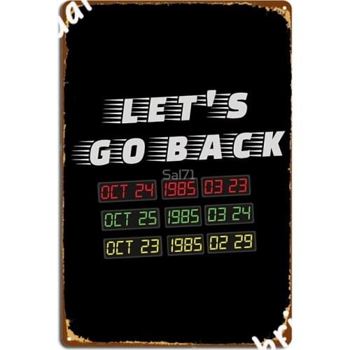 Back To The 80s Metal Sign Customize Club Home Wall Plaque Garage Club Tin Sign Poster