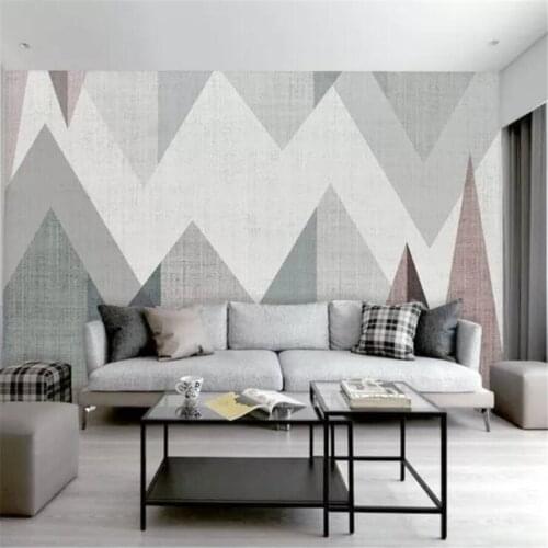Custom mural 3d wallpaper European small fresh geometric graphic cloth TV background wall painting wall papers home decor mural