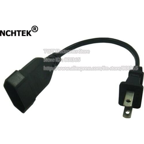 NCHTEK NEMA 1-15P 2PIN Male to EU VDE 2Pin Female Socket Digital Portable Conversion Power Short Cable/Free Shipping/1PC